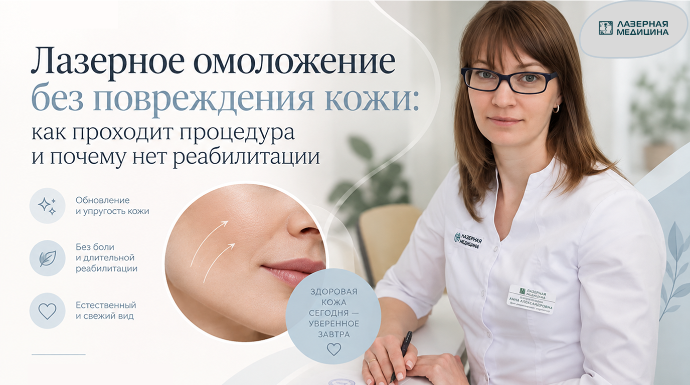 Лазерное омоложение без повреждения кожи: как проходит процедура и почему нет реабилитации