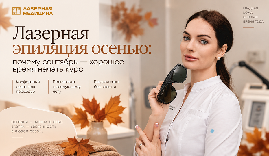 Лазерная эпиляция осенью: почему сентябрь — хорошее время начать курс